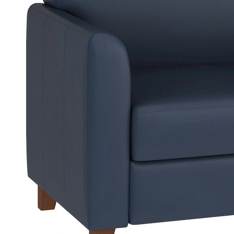 Sofa mit gerader Linienführung, Steppnähten und ausgestellten Armlehnen – 178 B x 74 T x 82 H cm