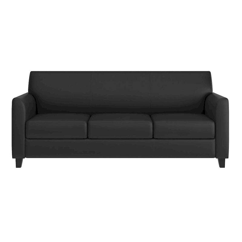 Sofa mit gerader Linienführung, Steppnähten und ausgestellten Armlehnen – 178 B x 74 T x 82 H cm