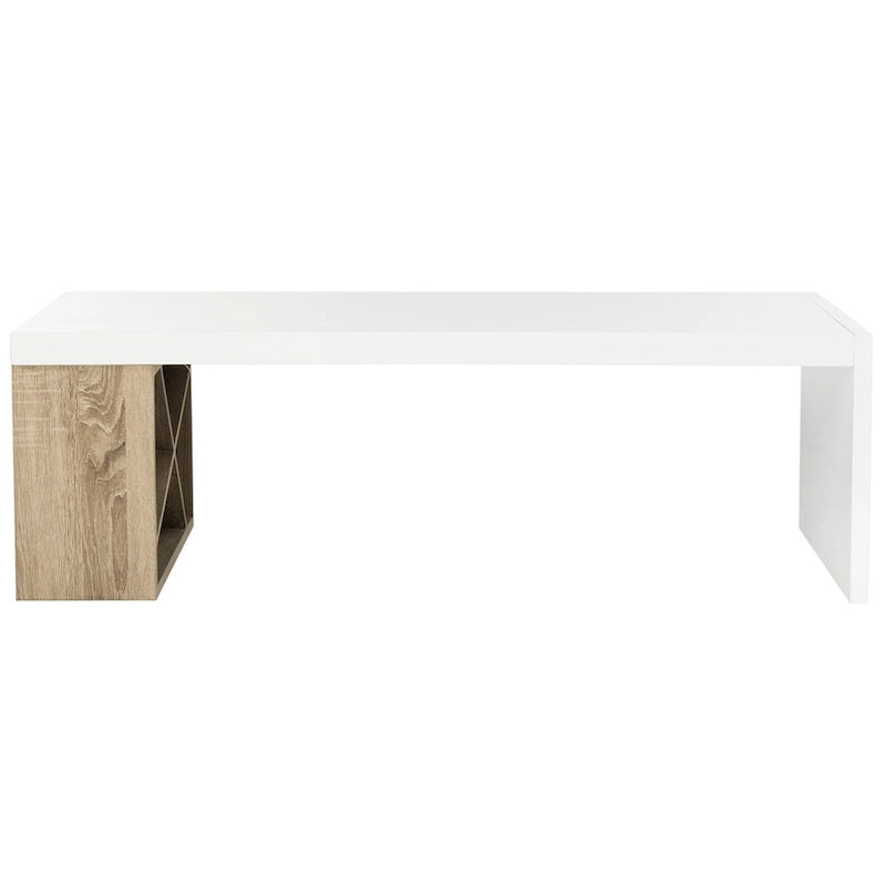 Skandinavischer Beistell-Couchtisch mit Stauraum, Lackiert - 47 x 24 x 15