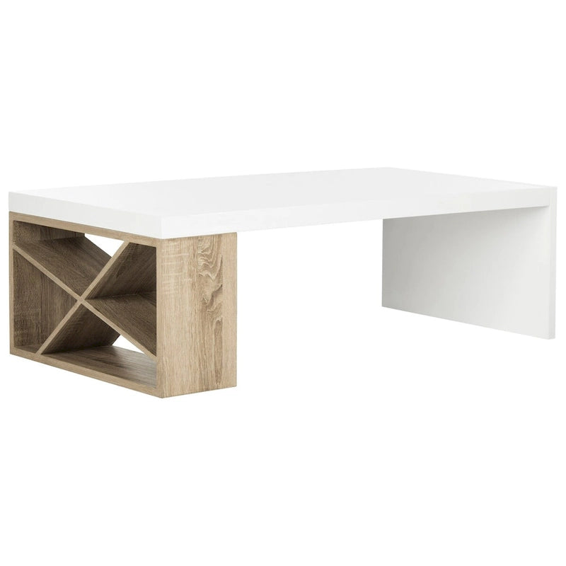 Skandinavischer Beistell-Couchtisch mit Stauraum, Lackiert - 47 x 24 x 15