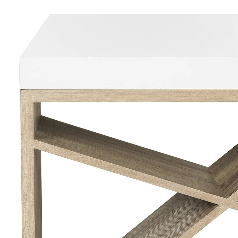 Skandinavischer Beistell-Couchtisch mit Stauraum, Lackiert - 47 x 24 x 15