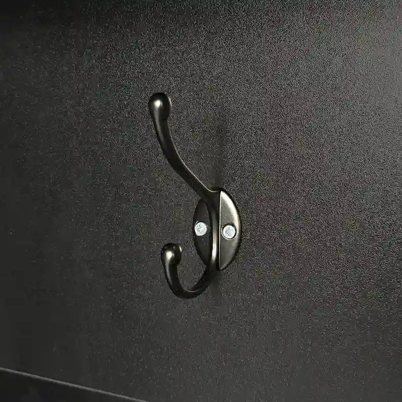 120 cm Garderobe mit Sitzbank, 3 Haken und verstellbarem Schuhregal