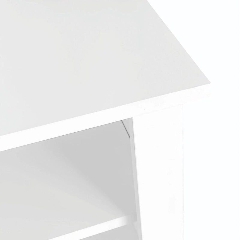 120 cm Garderobe mit Sitzbank, 3 Haken und verstellbarem Schuhregal