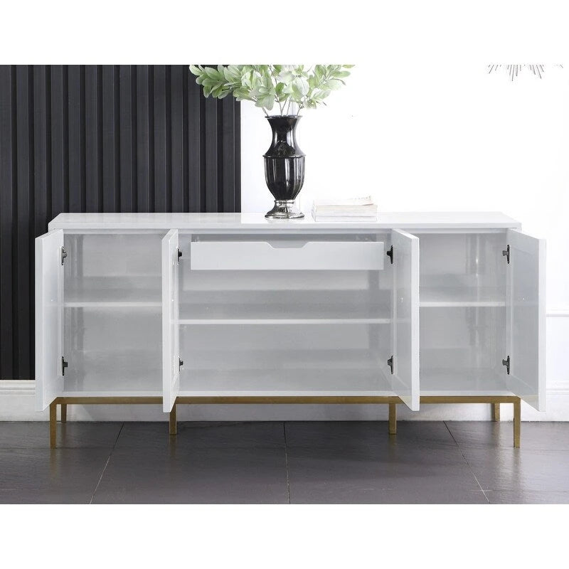65 Zoll lackiertes Sideboard mit 4 Türen und 1 Schublade