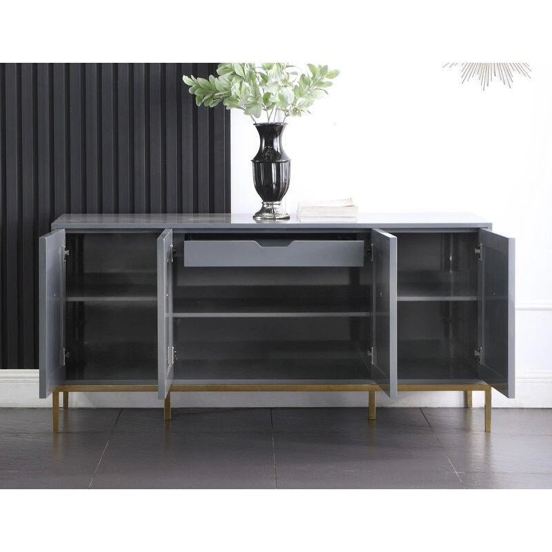 65 Zoll lackiertes Sideboard mit 4 Türen und 1 Schublade