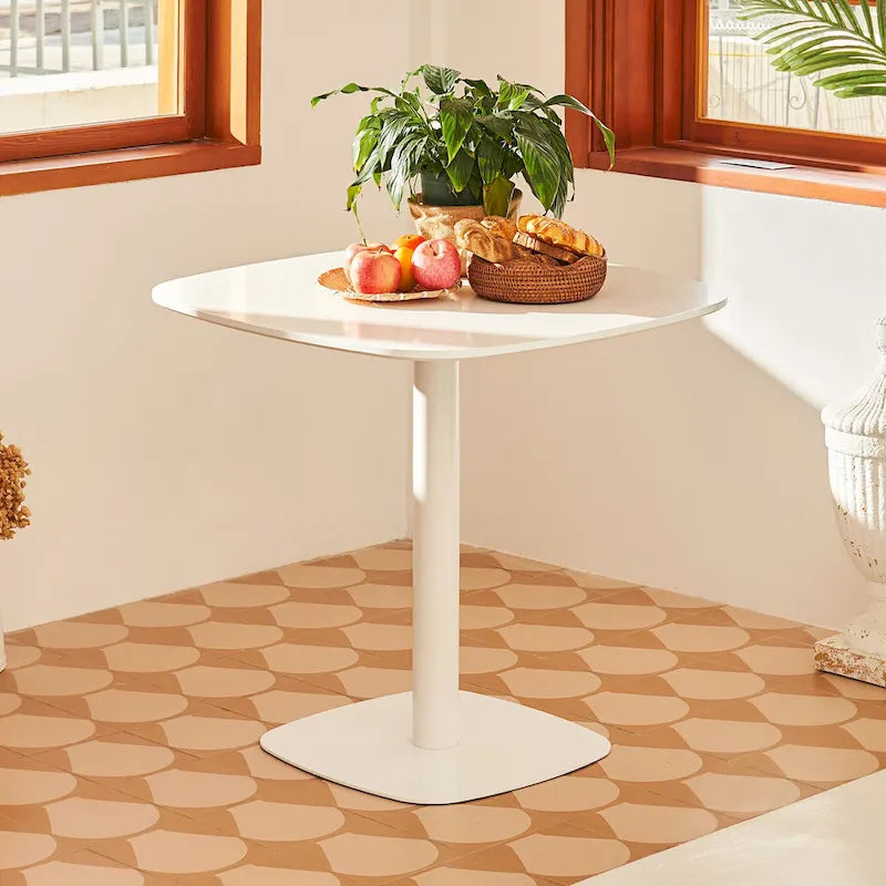 32 Zoll quadratischer Tulip Esstisch, Mattweiß