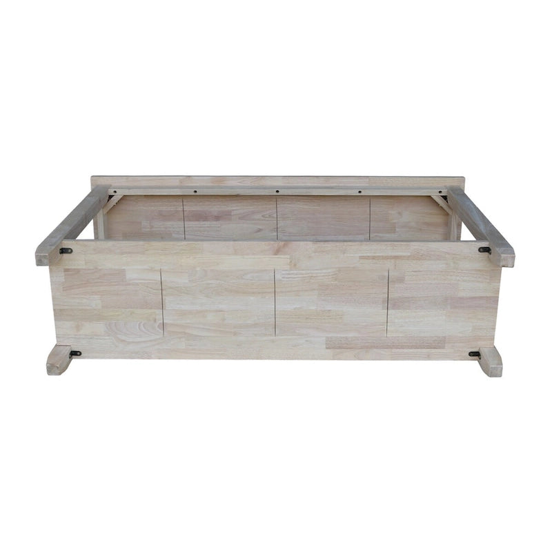 Unfertiger massiver Parawood Sofa-/Server-Tisch mit Ablage unten