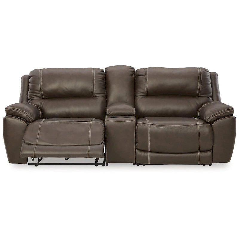 3-teiliges Power-Liegesofa mit Konsole