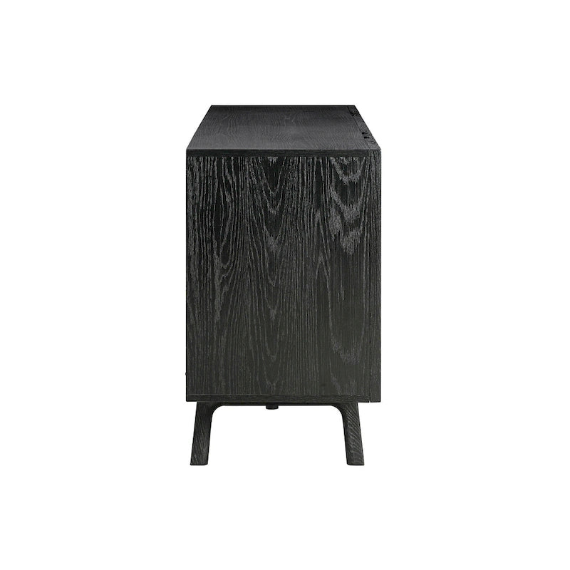 79 Zoll Anrichte Sideboard Konsole mit 4 Türen, Schwarzeiche