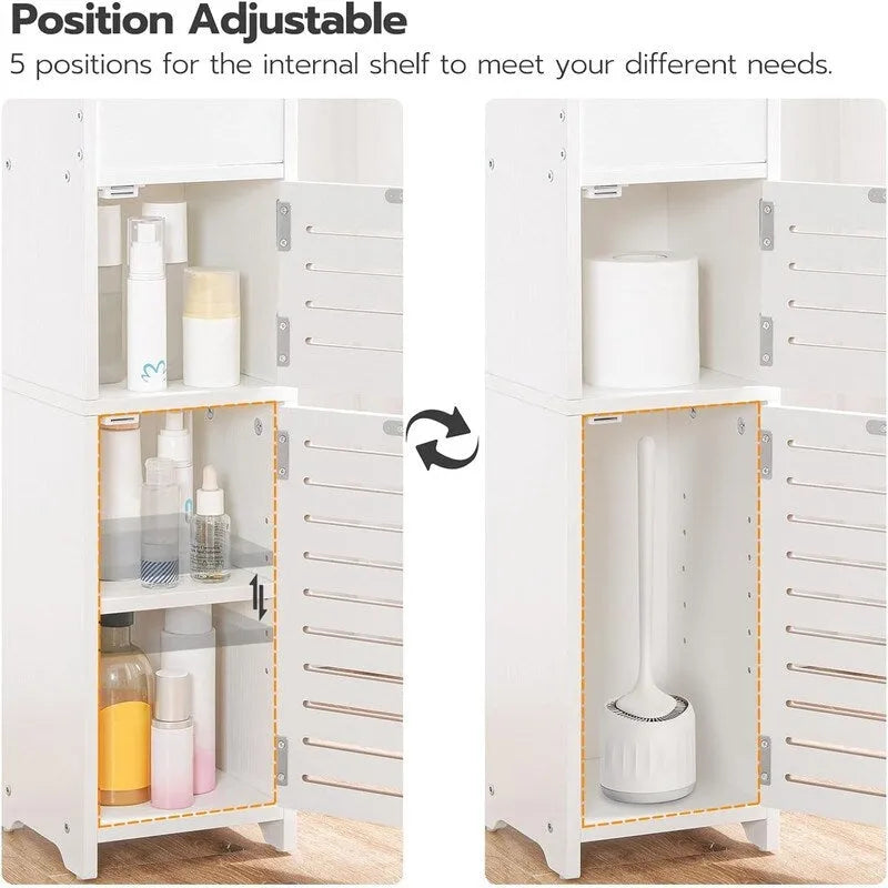 Kleiner Badezimmerschrank mit Tür – 7,9T x 7,9B x 30,7H