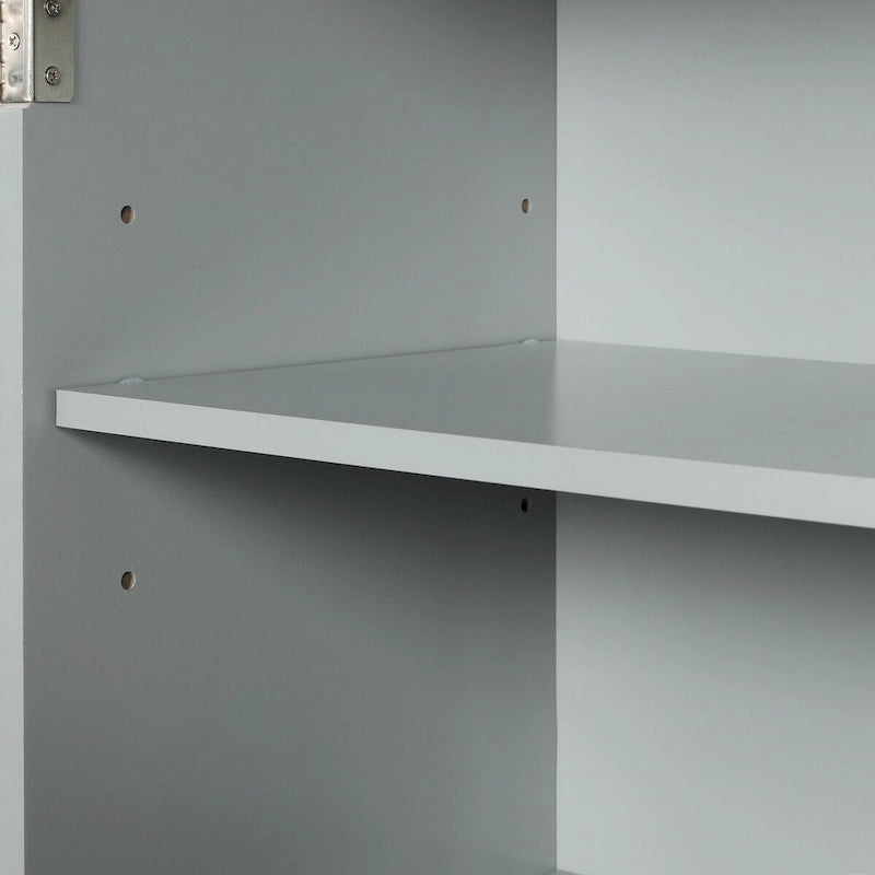 Hoher Badezimmerschrank mit 2 Türen und 2 Schubladen
