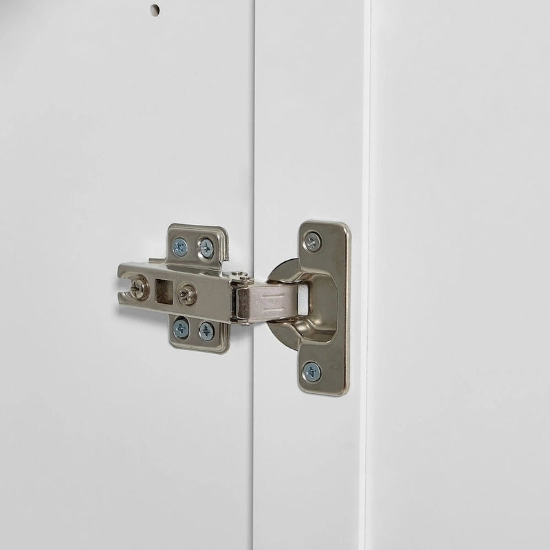 Hoher Badezimmerschrank mit 2 Türen und 2 Schubladen