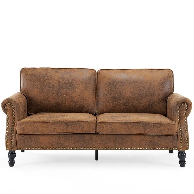 Mid-Century Gepolstertes Doppelsitzer-Sofa, Innenbereich