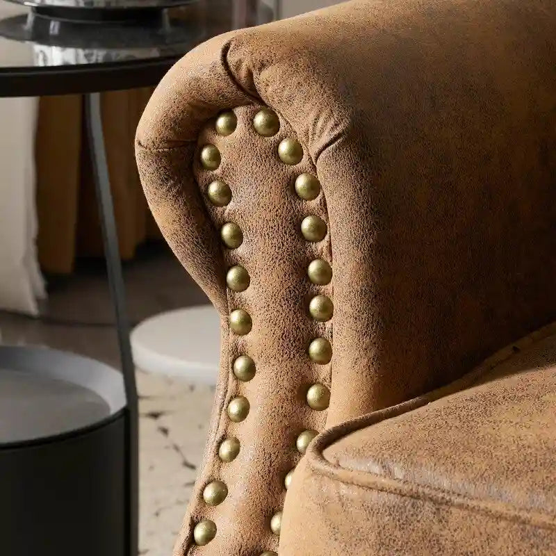 Mid-Century Gepolstertes Doppelsitzer-Sofa, Innenbereich