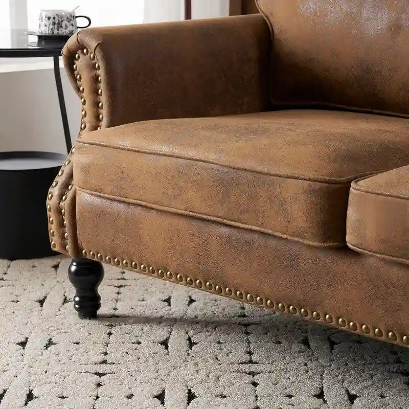 Mid-Century Gepolstertes Doppelsitzer-Sofa, Innenbereich