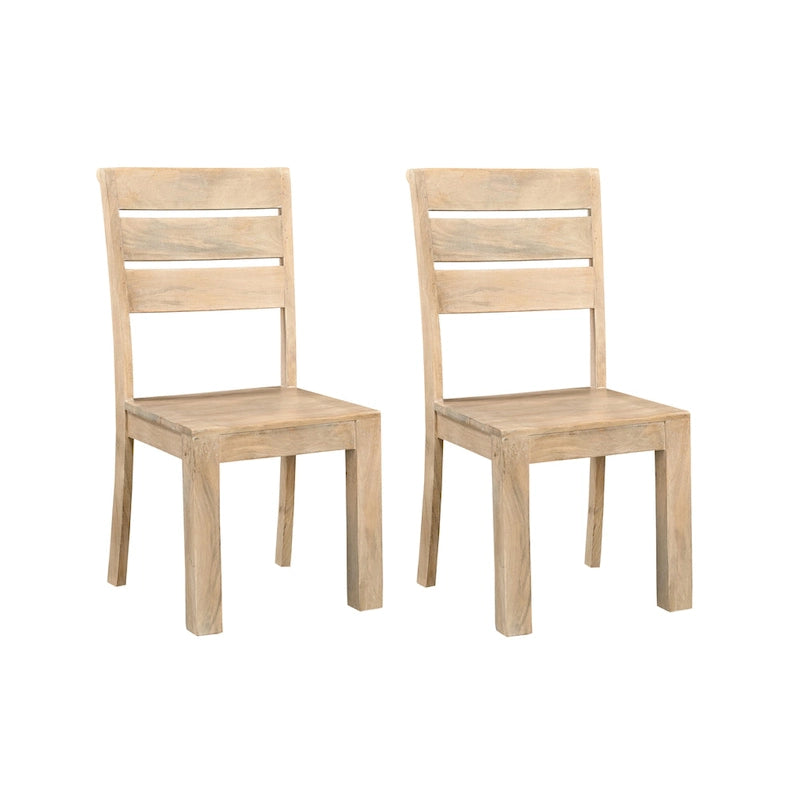 Esszimmerstühle aus massivem Mangoholz, 2er-Set