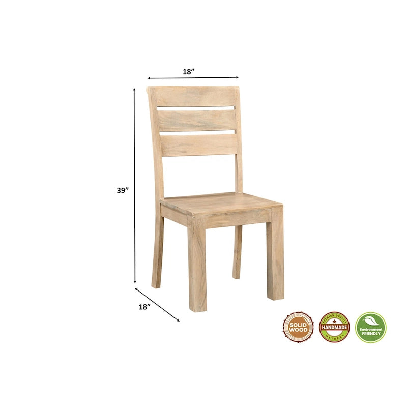 Esszimmerstühle aus massivem Mangoholz, 2er-Set
