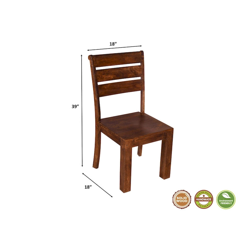 Esszimmerstühle aus massivem Mangoholz, 2er-Set