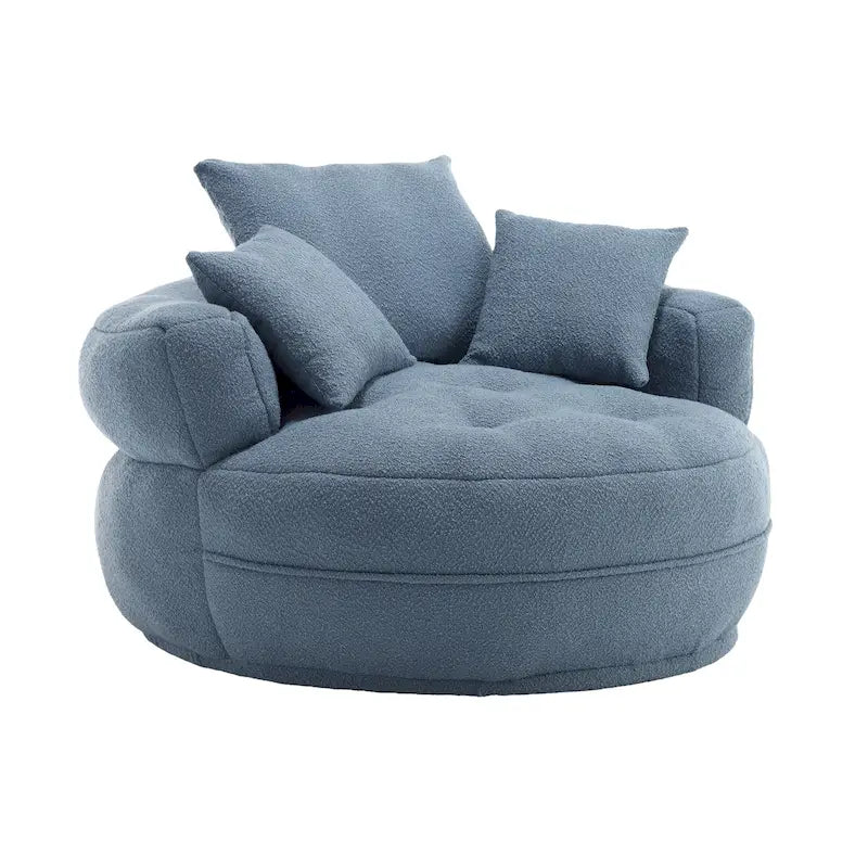 Round Lazy Sofa Chair ¨C White/Blue/Grey/Yellow/Orange/Rose Red/Navy/Green, Single & Couple Seat