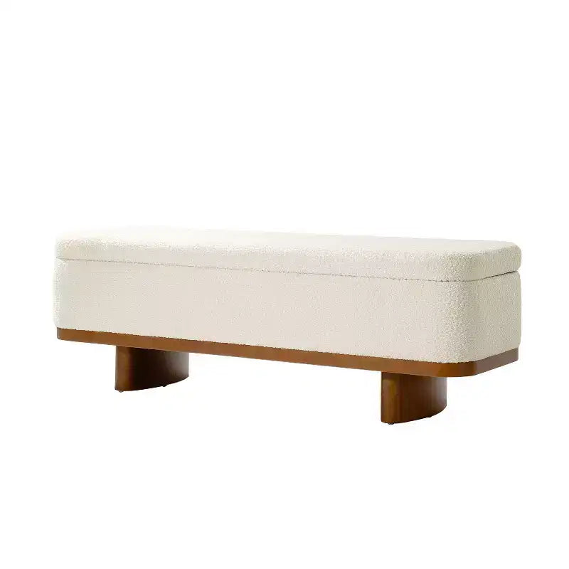 Clara Simple Assemble Flip Top Bench with Solid Wood Frame|HULALA HOME
