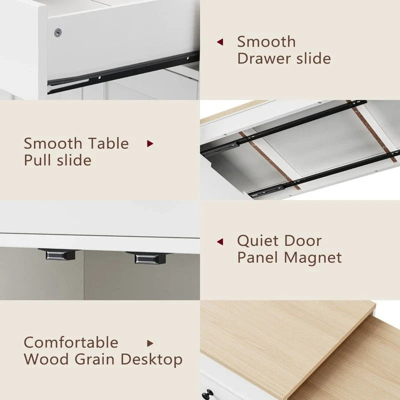 Abner Kitchen Island with Extendable Dining Table